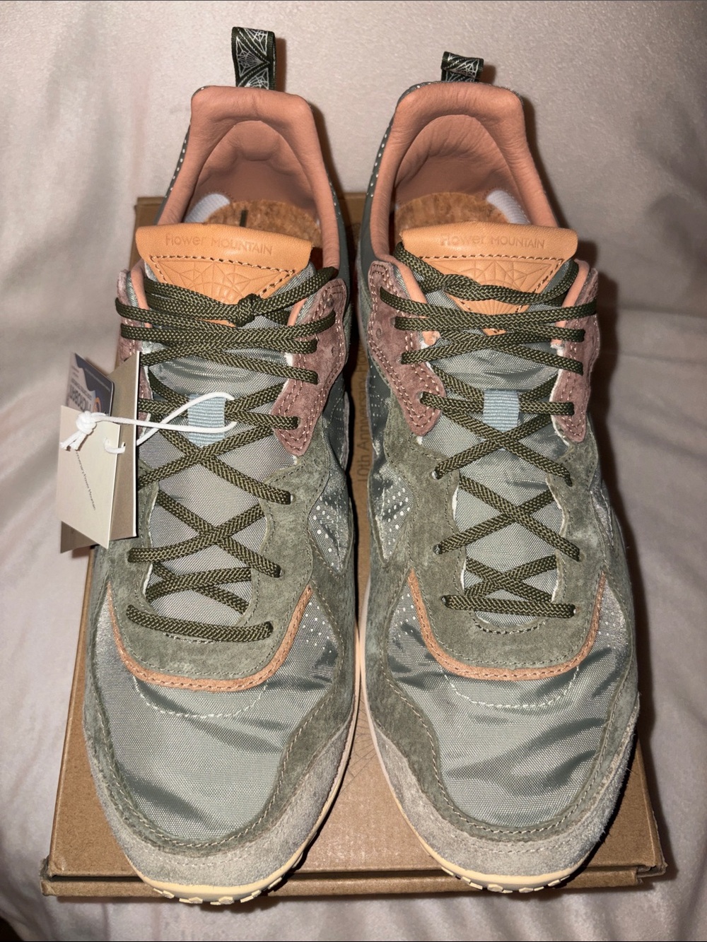NWT Flower Mountain PUERH UNI LIMITED EDITION Suede technical fabric sneakers - Picture 8 of 15